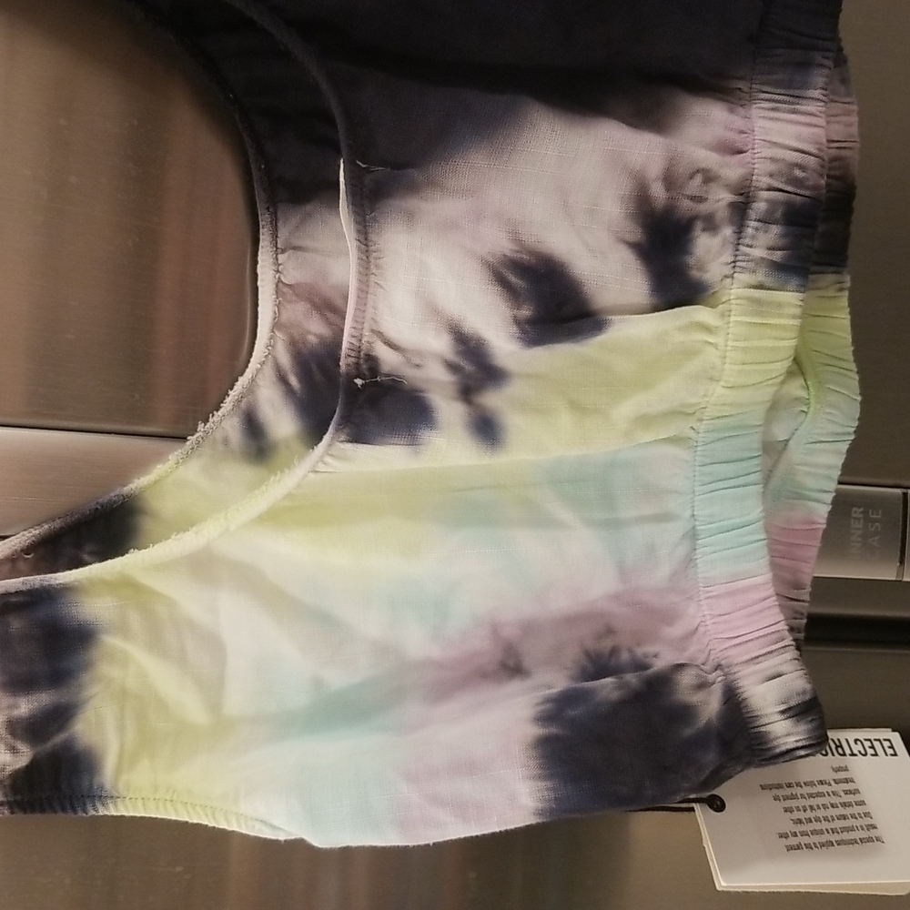 💕ELECTRIC & ROSE💕 Linda Crop Top ~ Onyx Lavender Glow Tie Dye Pattern XS NWT - Picture 9 of 14